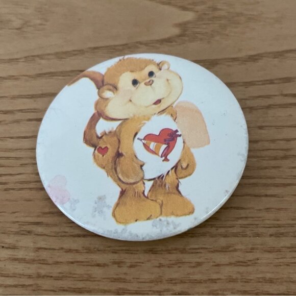 Care Bear Cousins 80s Pinback Buttons Playful Heart Monkey Bright Heart Raccoon - Picture 3 of 6
